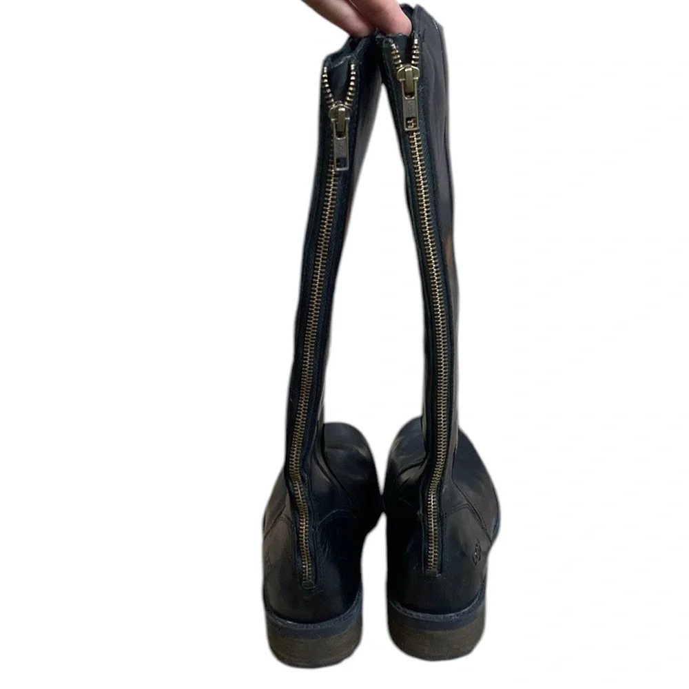 UGG Women's Seldon Riding Boot Black Leather - Picture 9 of 11